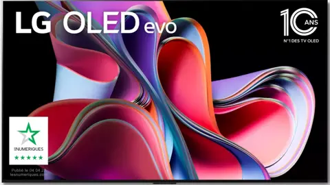 TV OLED Evo LG OLED55G3 139 cm 4K UHD Smart TV 2023 Noir et Argent