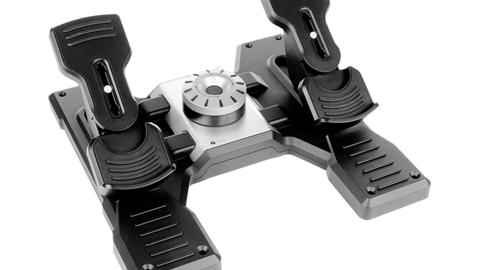 Logitech G Saitek Pro Flight Rudder Pedals, Pédales de Direction pour pour Simulateur de Vol