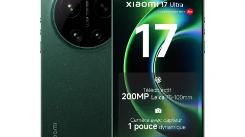 Smartphone  XIAOMI 17 Ultra 512 GB, Téléobjectif Leica 200MP 75–100mm, Capteur LOFIC HDR
