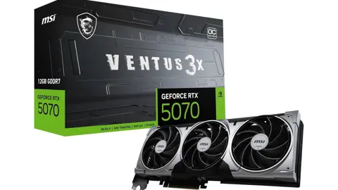 MSI NVIDIA GeForce RTX 5070 12G Ventus 3X OC Carte Graphique - 12 Go GDDR7 (28 GB/s /192 Bits), PCIe 5.0