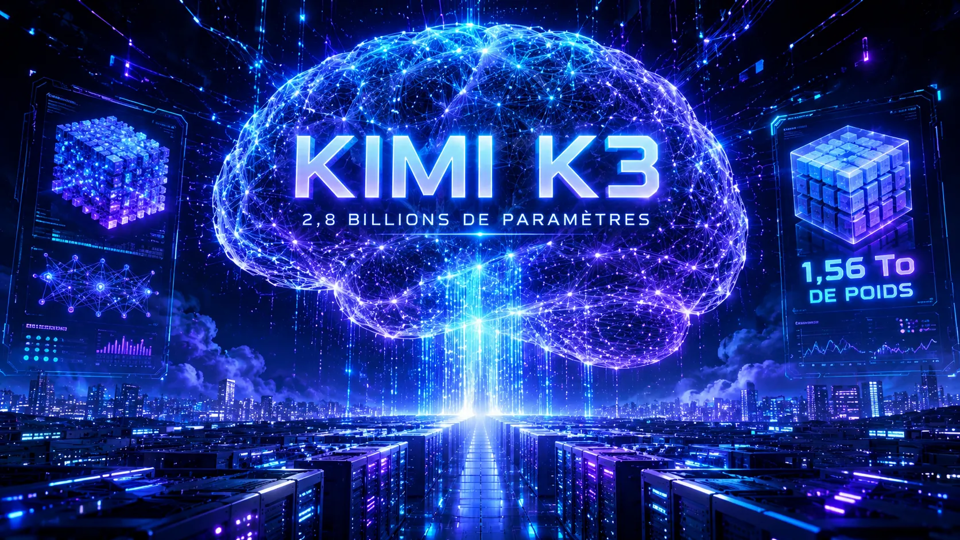 Moonshot met en ligne Kimi K3, un modèle d’IA géant de 2,8 billions de paramètres