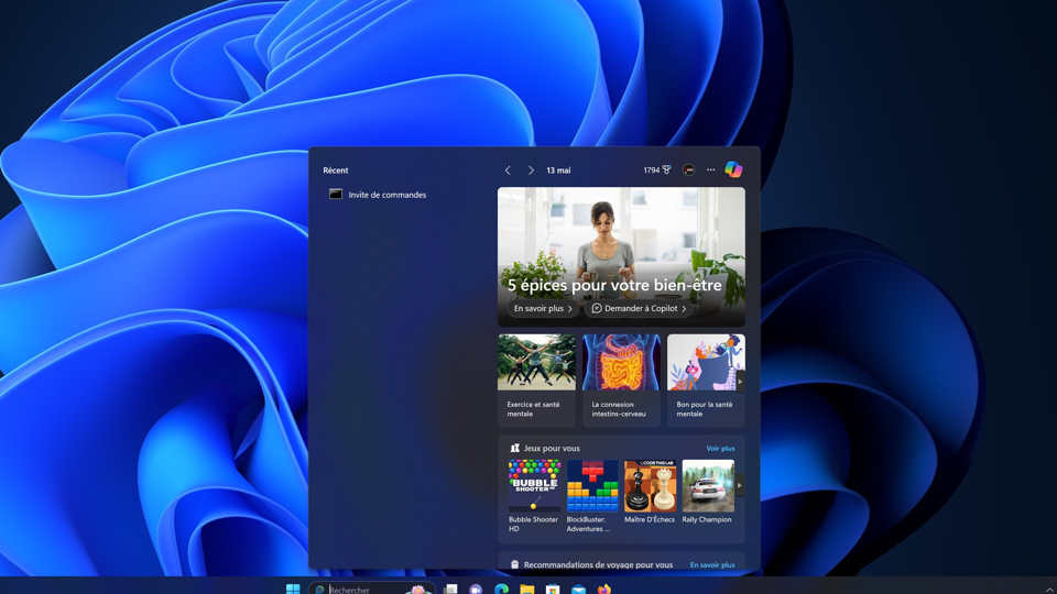 Windows 11 : Microsoft expérimente de nouveaux widgets flottants pour le menu démarrer