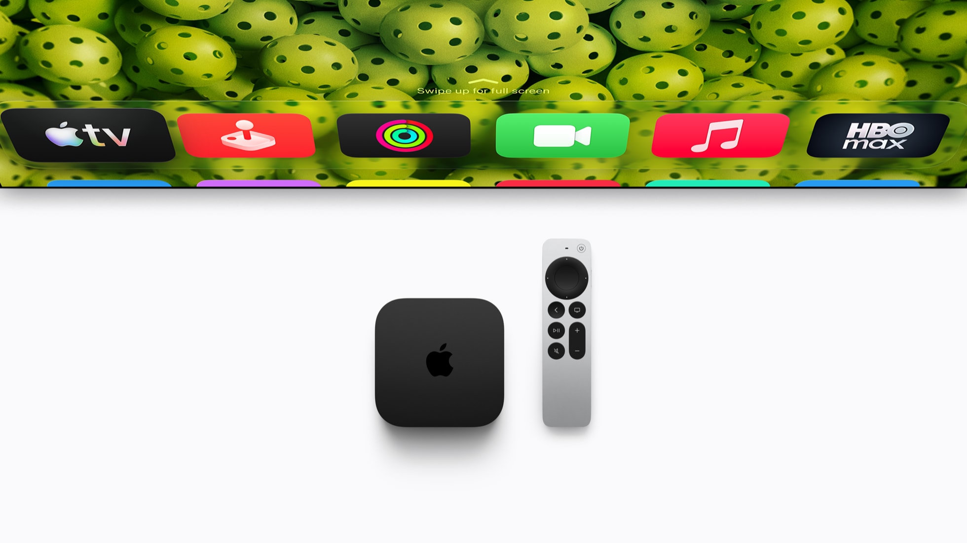 L’Apple TV 4K de quatrième génération avec sa Siri Remote.
