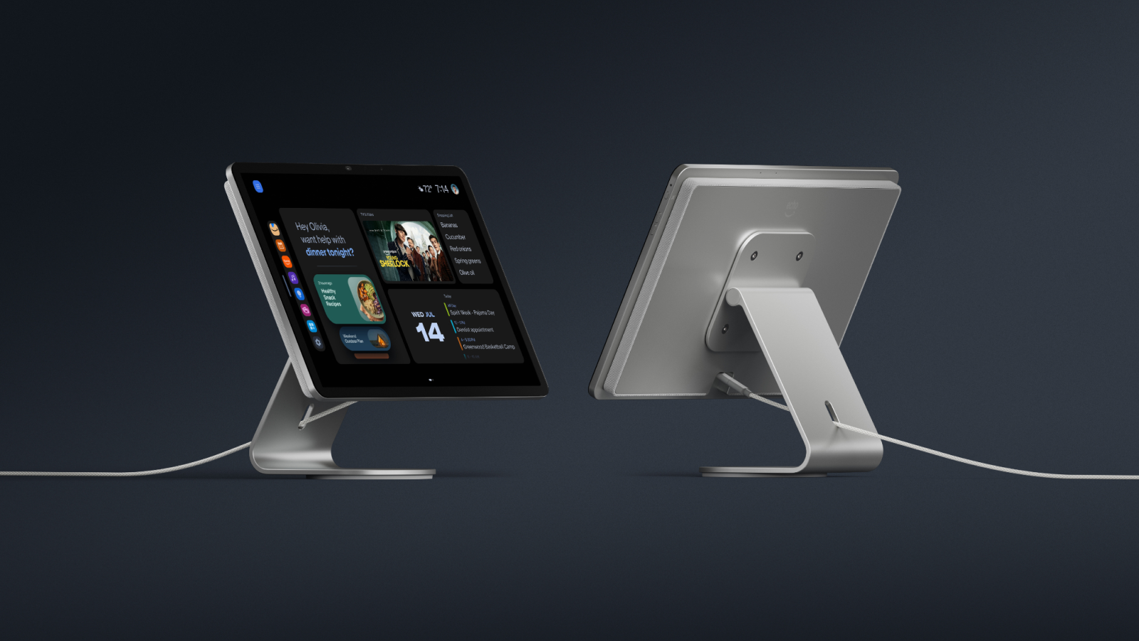 Echo Show 16 installé sur son support officiel Amazon