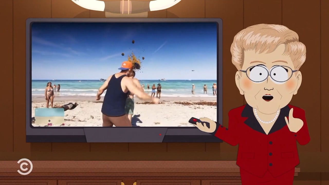 La présentatrice de South Park montre GTA VI sur un écran